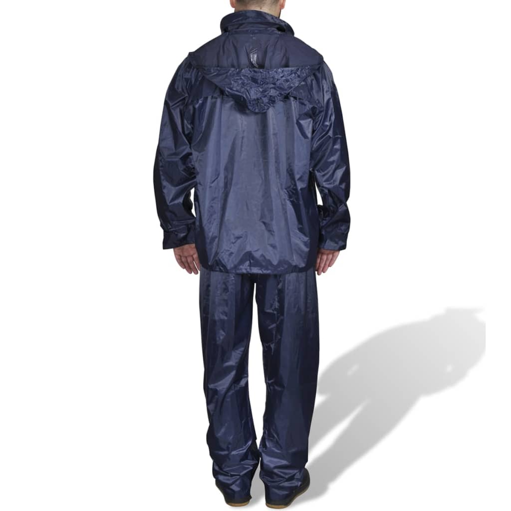 Blaue Regenbekleidung für Männer 2-teilig mit Kapuze Größe XXL - Premium Regenjacken & Regenponchos  - Just €27.53! Shop now at homesales4u