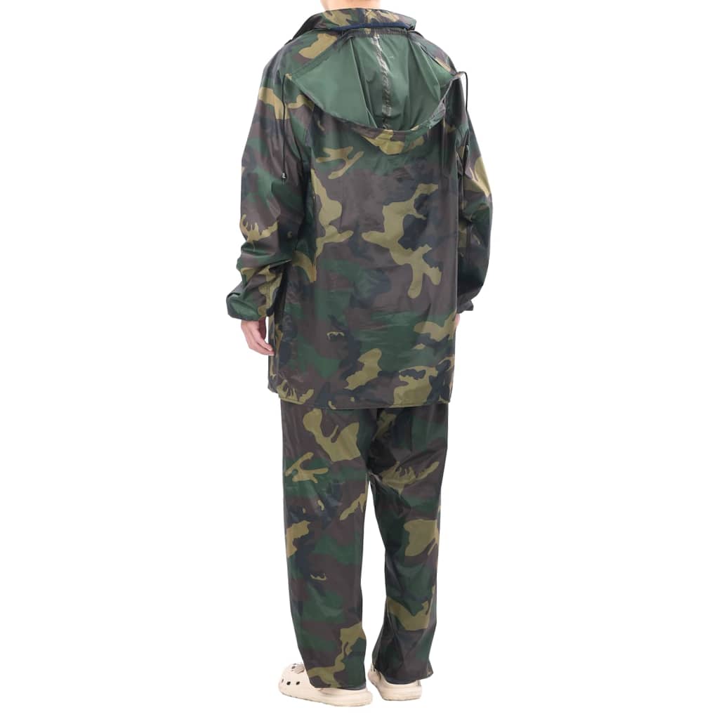 Tarnfarben Regenbekleidung für Männer 2-teilig mit Kapuze Größe M - Premium Regenjacken & Regenponchos  - Just €30.44! Shop now at homesales4u