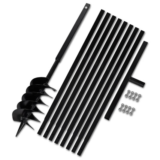 Erdbohrer mit Griff 150 mm Verlängerungsrohr 9 m - Premium Schneckenbohrer  - Just €174.45! Shop now at homesales4u