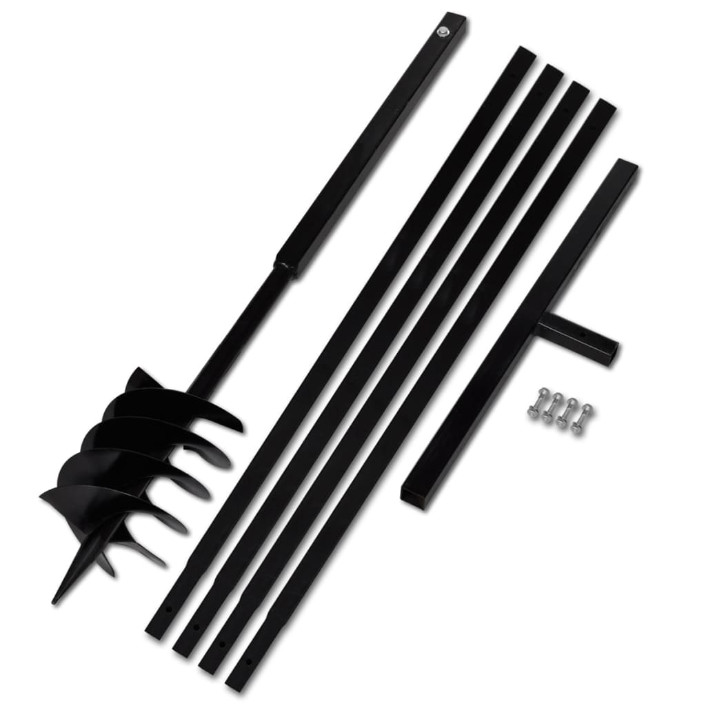 Erdbohrer mit Griff 180 mm Verlängerungsrohr 5 m - Premium Schneckenbohrer  - Just €119.38! Shop now at homesales4u