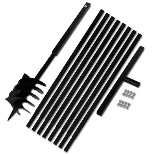Erdbohrer mit Griff 180 mm Verlängerungsrohr 9 m - Premium Schneckenbohrer  - Just €179.25! Shop now at homesales4u