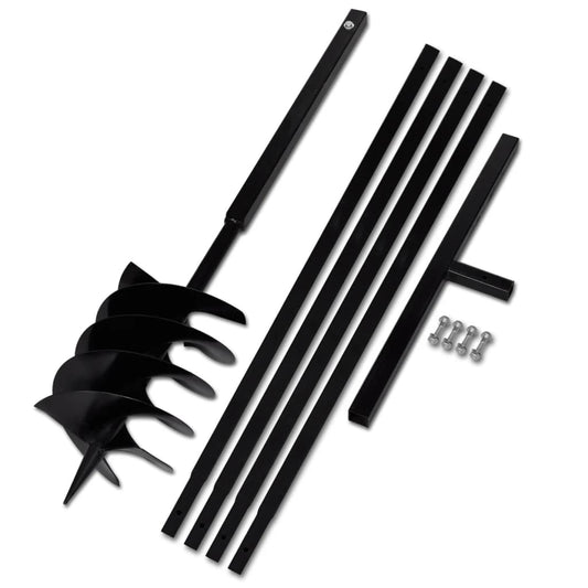 Erdbohrer mit Griff 200 mm Verlängerungsrohr 5 m - Premium Schneckenbohrer  - Just €126.39! Shop now at homesales4u