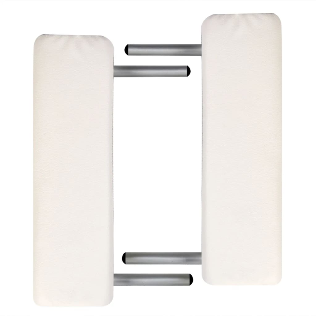 Massageliege Klappbar 2-Zonen mit Aluminiumgestell Cremeweiß - Premium Massagetische  - Just €222.99! Shop now at homesales4u