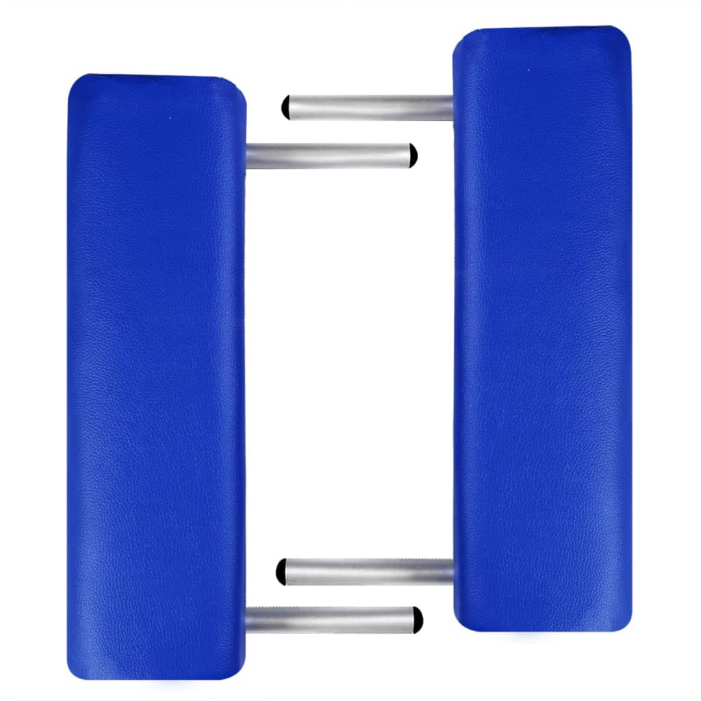 Massageliege Klappbar 2-Zonen mit Aluminiumgestell Blau - Premium Massagetische  - Just €205.70! Shop now at homesales4u