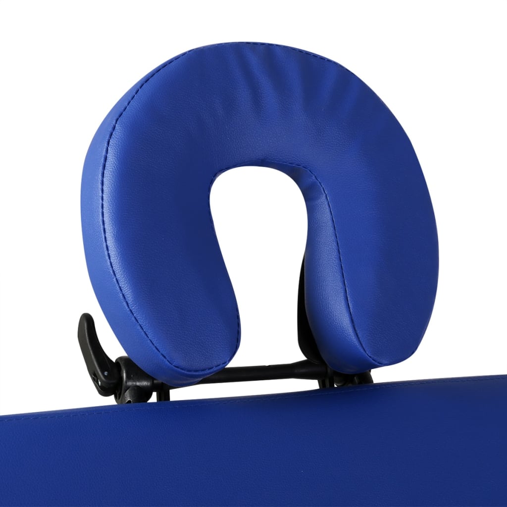 Massageliege Klappbar 2-Zonen mit Aluminiumgestell Blau - Premium Massagetische  - Just €205.70! Shop now at homesales4u