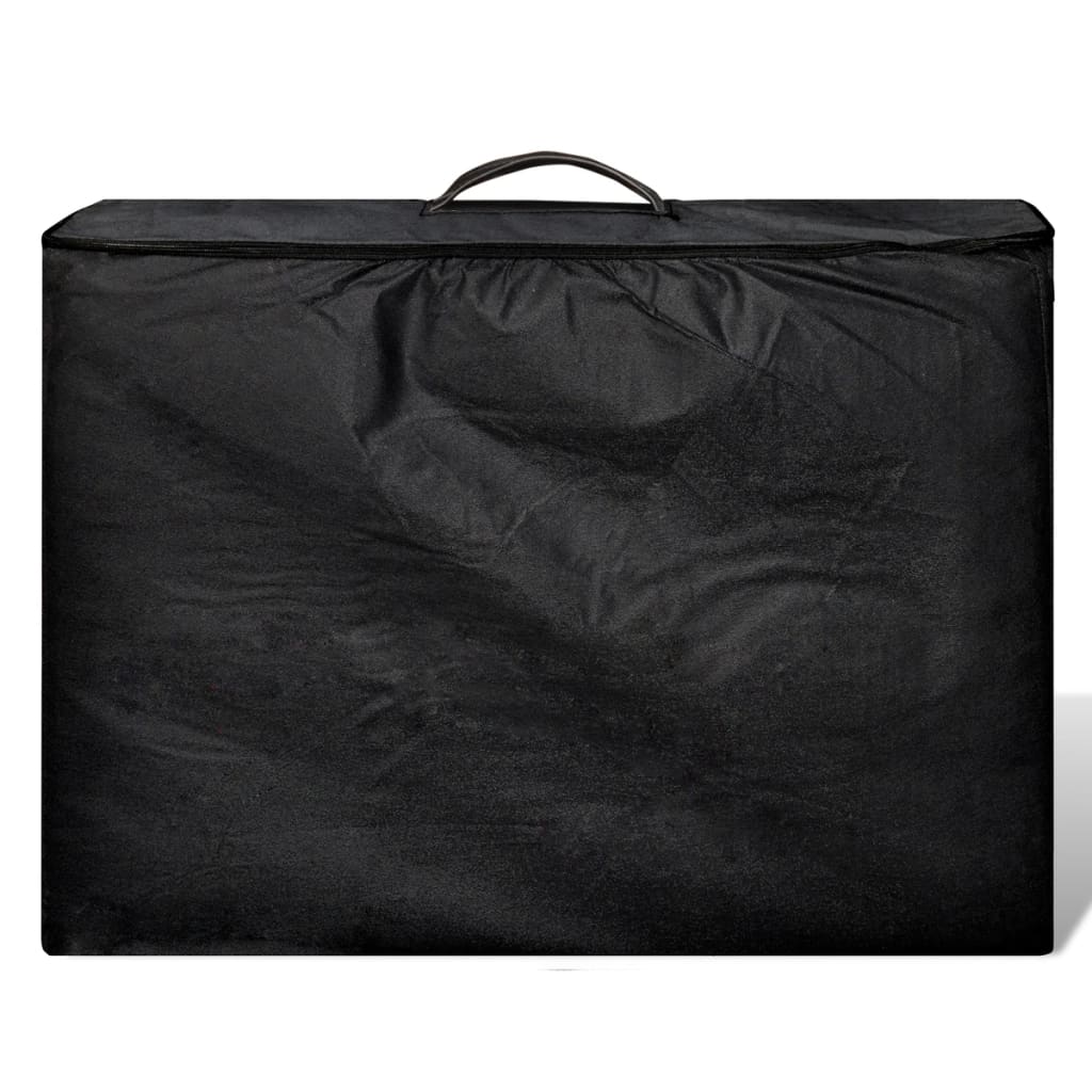 Massageliege Klappbar 4-Zonen mit Holzgestell Schwarz - Premium Massagetische  - Just €238.54! Shop now at homesales4u