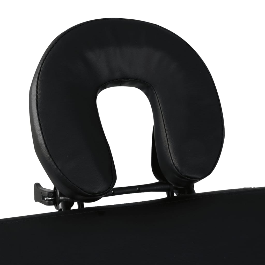Massageliege Klappbar 4-Zonen mit Holzgestell Schwarz - Premium Massagetische  - Just €238.54! Shop now at homesales4u