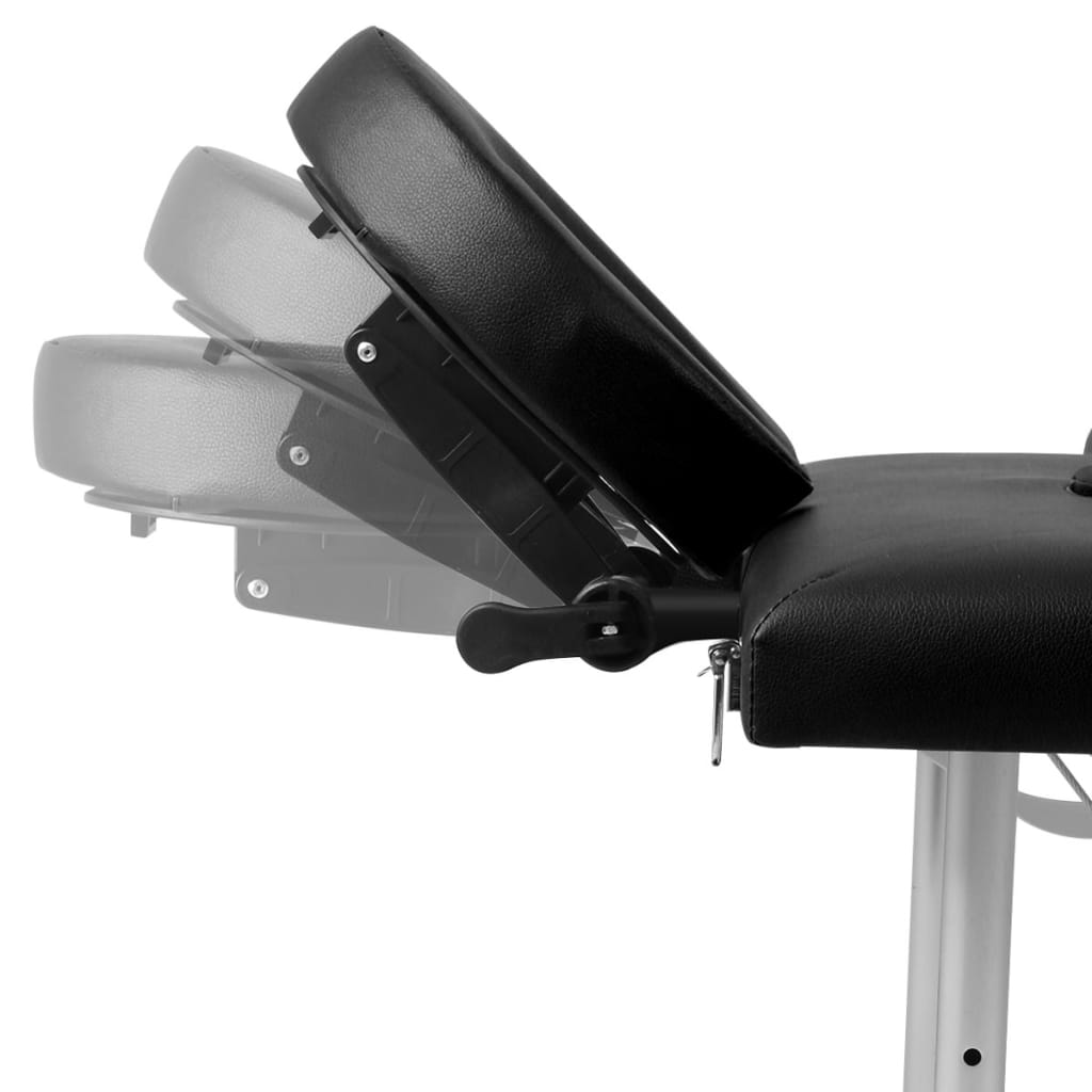 Massageliege Klappbar 4-Zonen mit Aluminiumgestell Schwarz - Premium Massagetische  - Just €255.17! Shop now at homesales4u