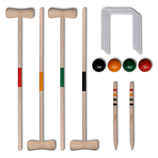 Krocket-Set Holz 4 Spieler - Premium Gartenspiele  - Just €37.77! Shop now at homesales4u