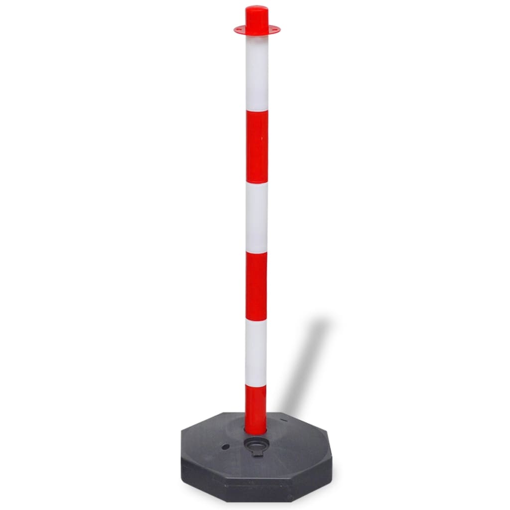 Pfosten-Set mit Absperrkette 10 m Kunststoff - Premium Verkehrsschilder  - Just €48.78! Shop now at homesales4u
