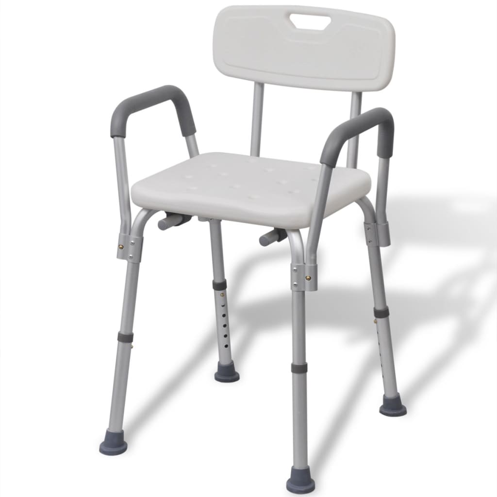 Duschstuhl Aluminium Weiß - Premium Duschbänke & -sitze  - Just €128.23! Shop now at homesales4u