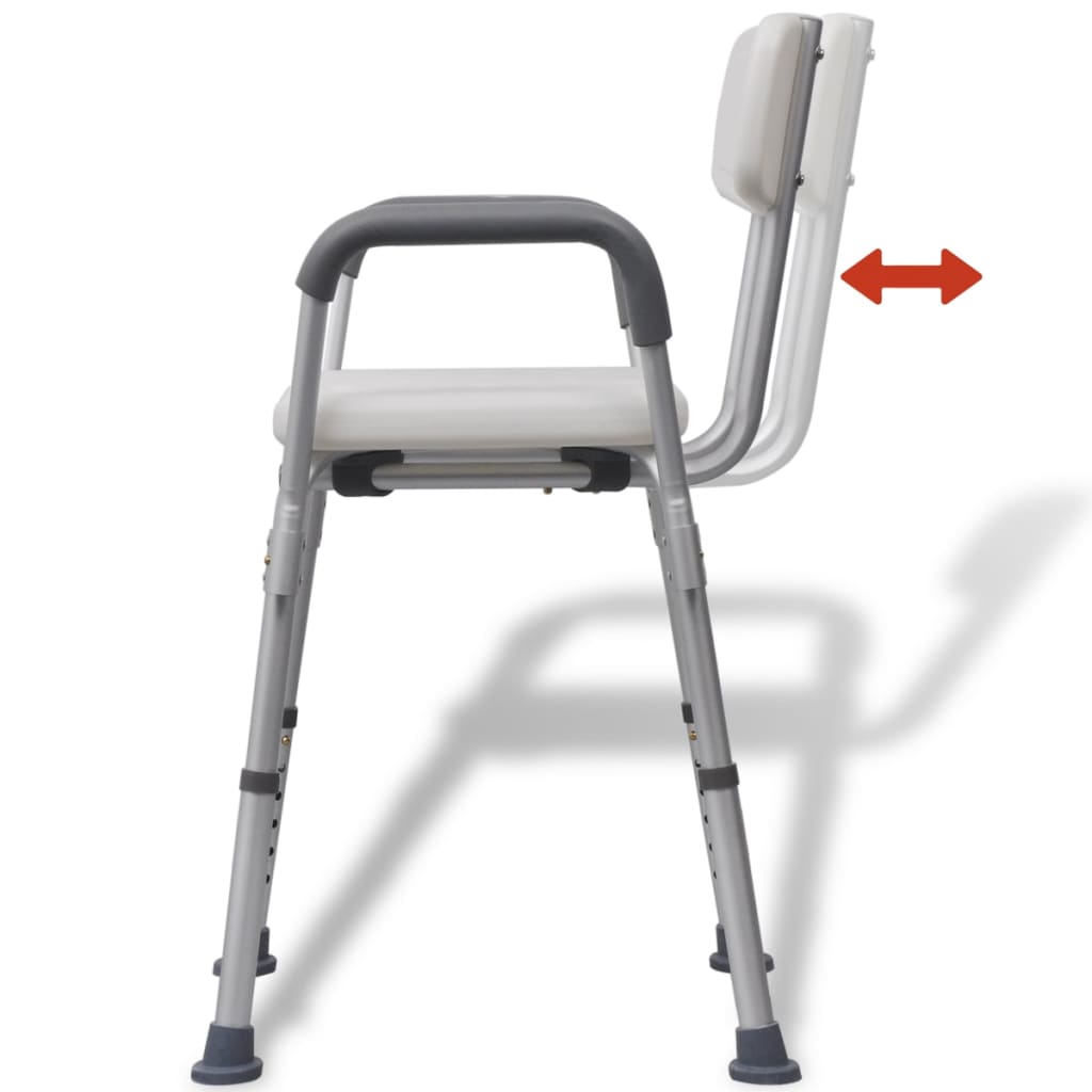 Duschstuhl Aluminium Weiß - Premium Duschbänke & -sitze  - Just €128.23! Shop now at homesales4u