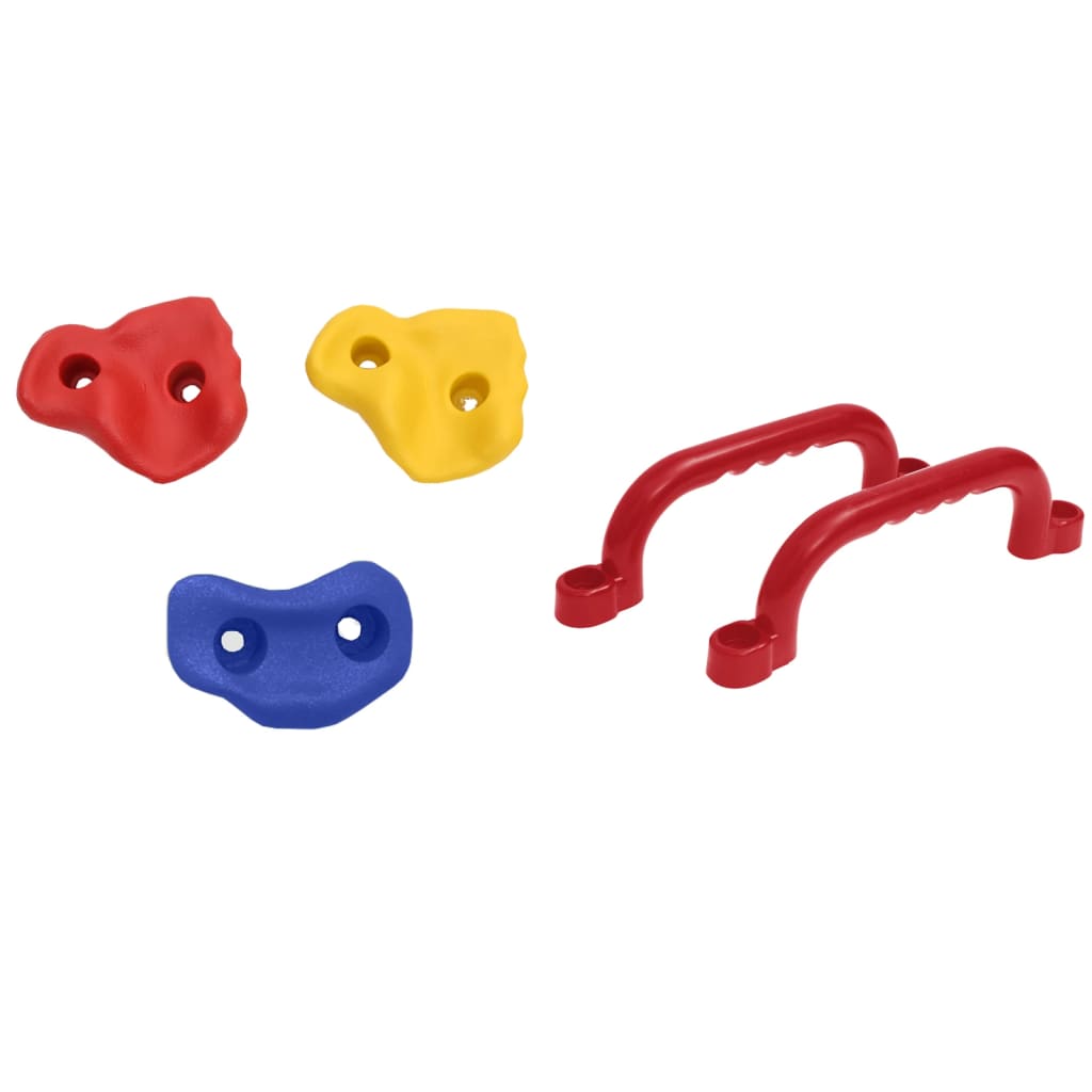Schaukelsitze 2 Stk. mit Klettersteinen Blau Polyethene - Premium Spielturm-Zubehör  - Just €89.39! Shop now at homesales4u