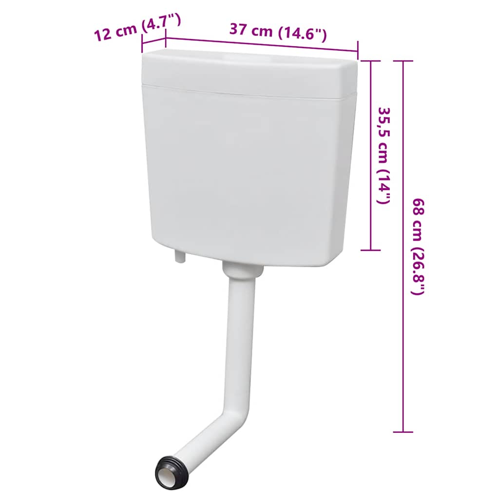 Spülkasten Wasserzulauf Unten 3/6 L Weiß - Premium Spülkästen  - Just €58.94! Shop now at homesales4u