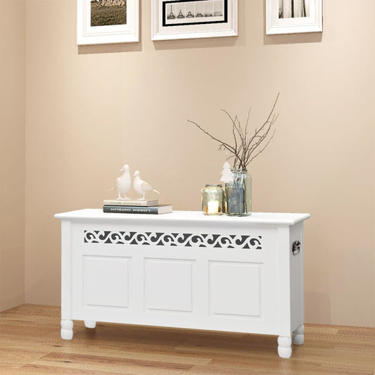 Aufbewahrungsbank Barockstil MDF Weiß - Premium Truhen- & Flurbänke  - Just €205.45! Shop now at homesales4u