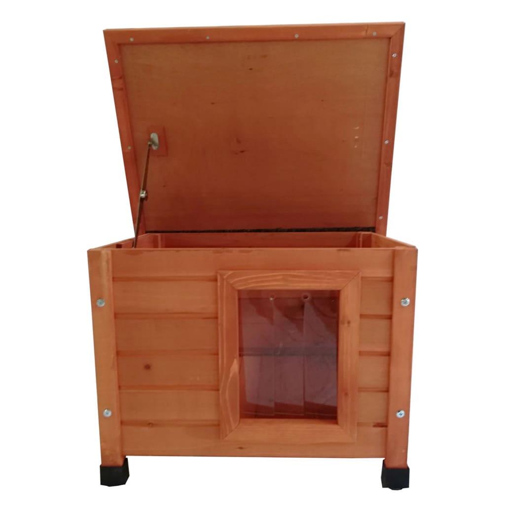 Outdoor Katzenhaus 57x45x43 cm Holz Braun - Premium Kratzbäume  - Just €94.05! Shop now at homesales4u