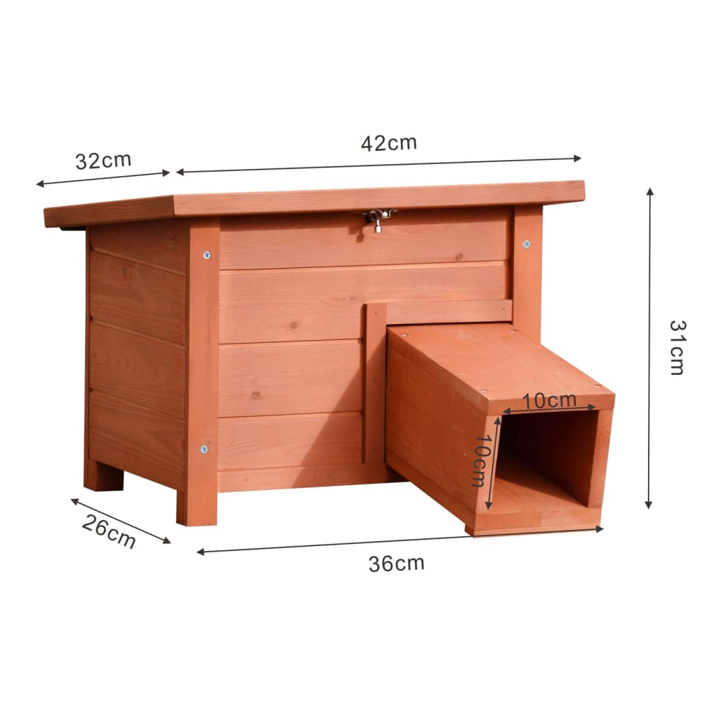 Igelhaus Holz Braun - Premium Vogel- und Tierhäuschen  - Just €68.64! Shop now at homesales4u