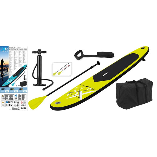 Stand-up-Paddle-Board 285 cm Aufblasbar Limettengrün & Schwarz - Premium Paddelboards  - Just €337.32! Shop now at homesales4u