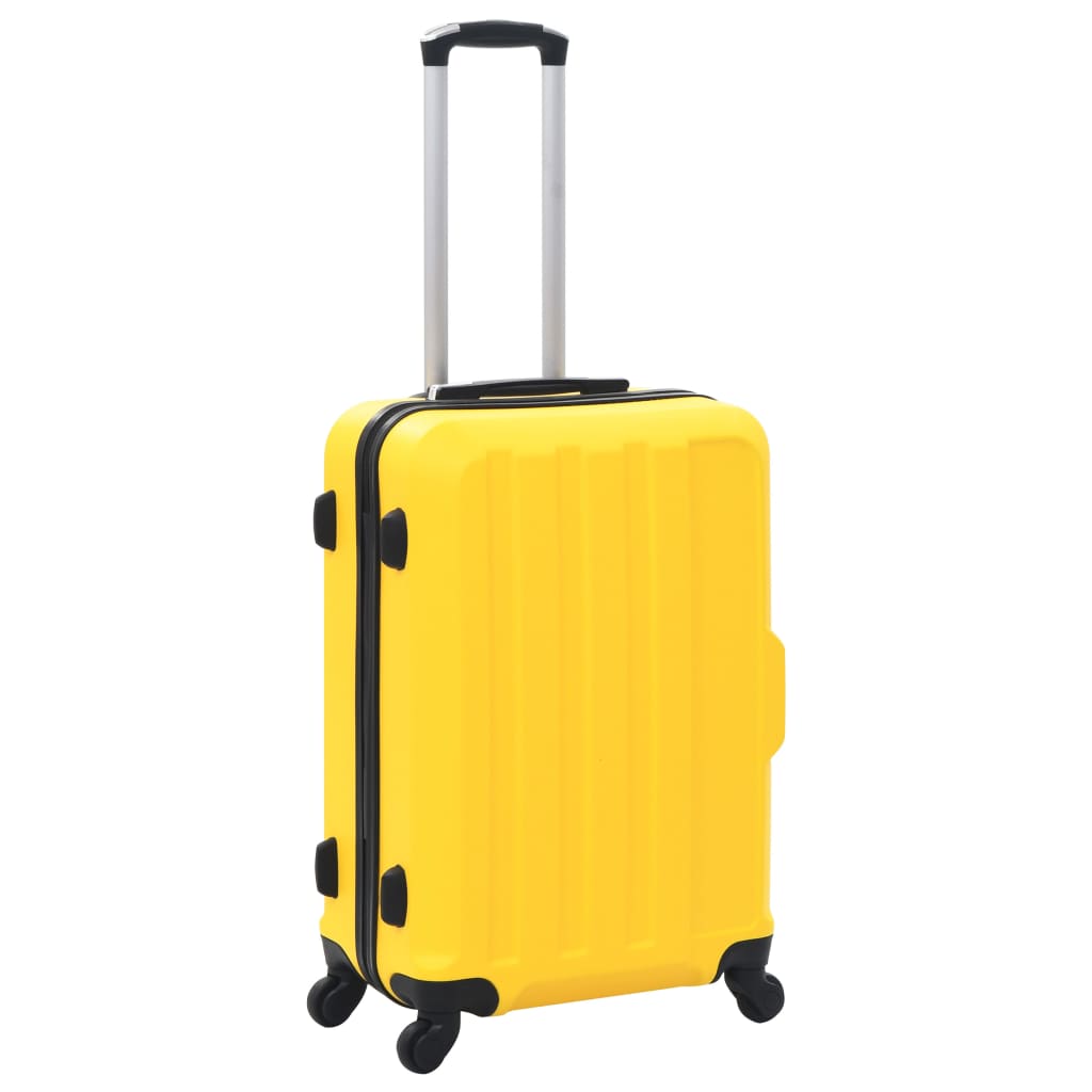 Hartschalen-Trolley-Set 3 Stk. Gelb ABS - Premium Reisekoffer  - Just €141.82! Shop now at homesales4u
