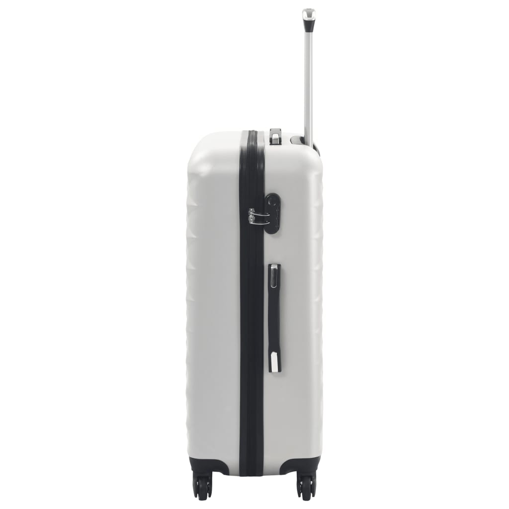 Hartschalen-Trolley-Set 3 Stk. Helles Silber ABS - Premium Reisekoffer  - Just €164.67! Shop now at homesales4u