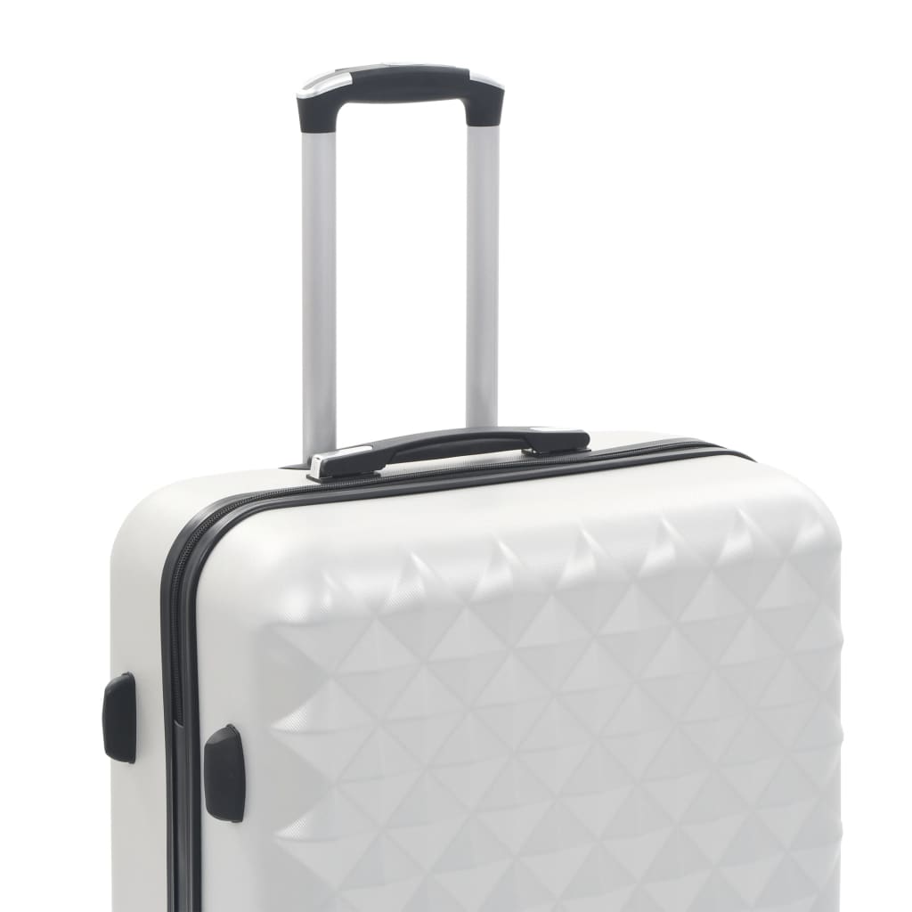 Hartschalen-Trolley-Set 3 Stk. Helles Silber ABS - Premium Reisekoffer  - Just €164.67! Shop now at homesales4u