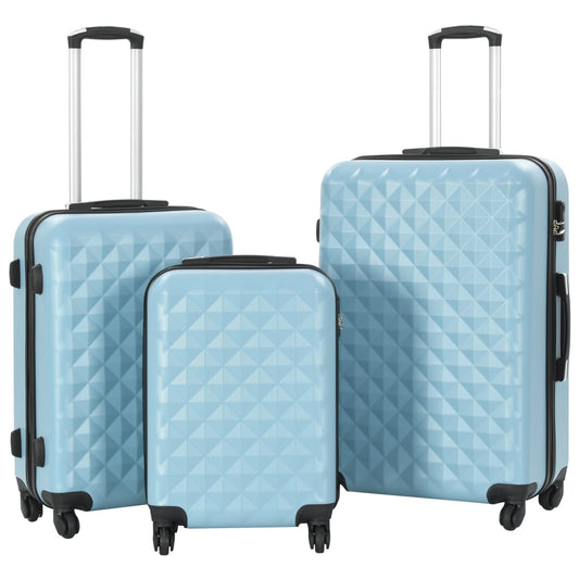 Hartschalen-Trolley-Set 3 Stk. Blau ABS - Premium Reisekoffer  - Just €172.39! Shop now at homesales4u