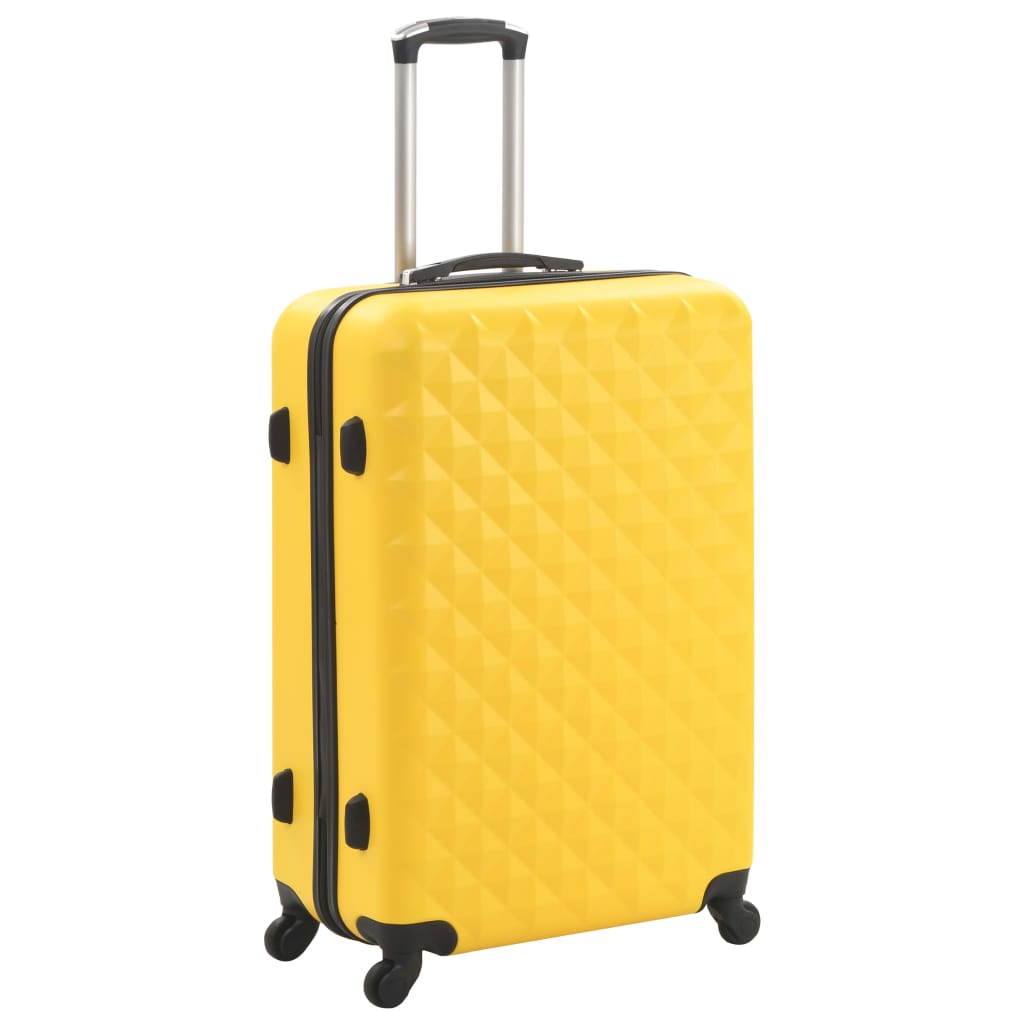 Hartschalen-Trolley-Set 3 Stk. Gelb ABS - Premium Reisekoffer  - Just €177.66! Shop now at homesales4u