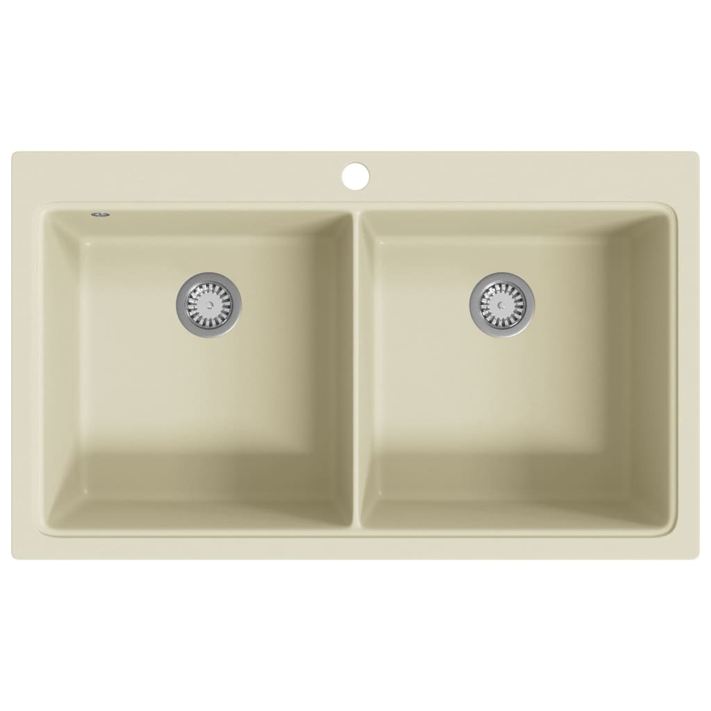 Granitspüle Doppelbecken Beige - Premium Küchenspülen & Spülbecken  - Just €318.03! Shop now at homesales4u