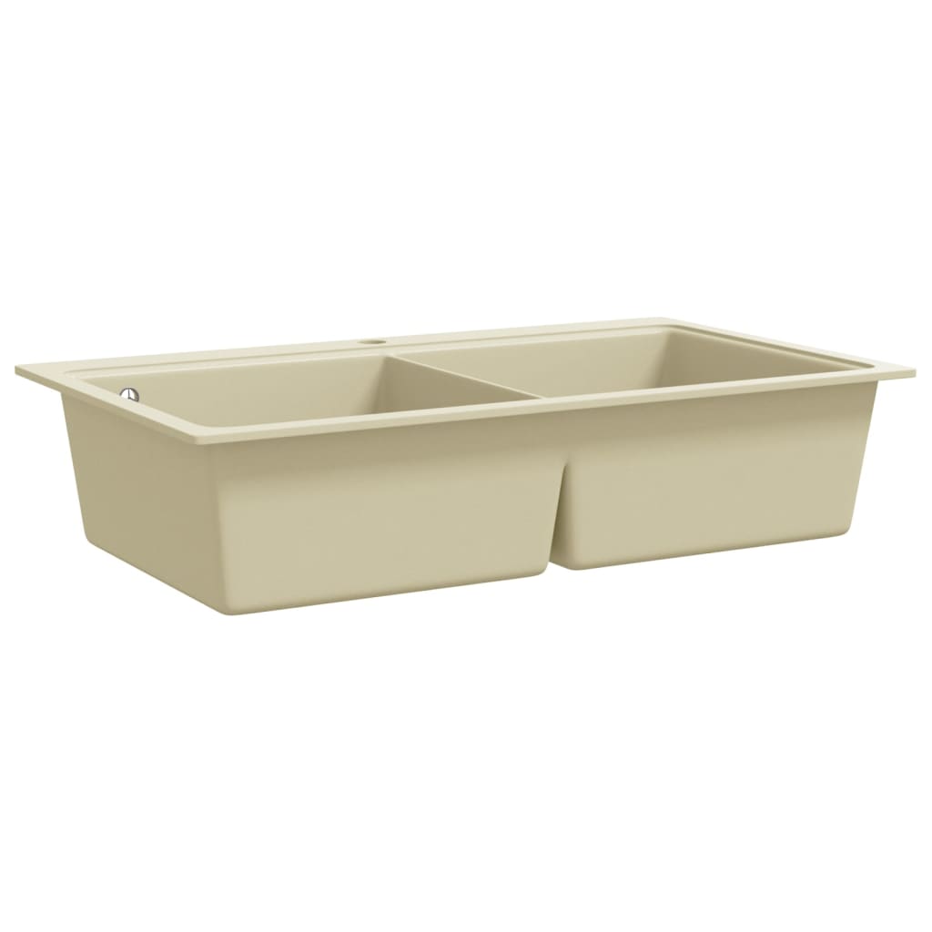 Granitspüle Doppelbecken Beige - Premium Küchenspülen & Spülbecken  - Just €318.03! Shop now at homesales4u