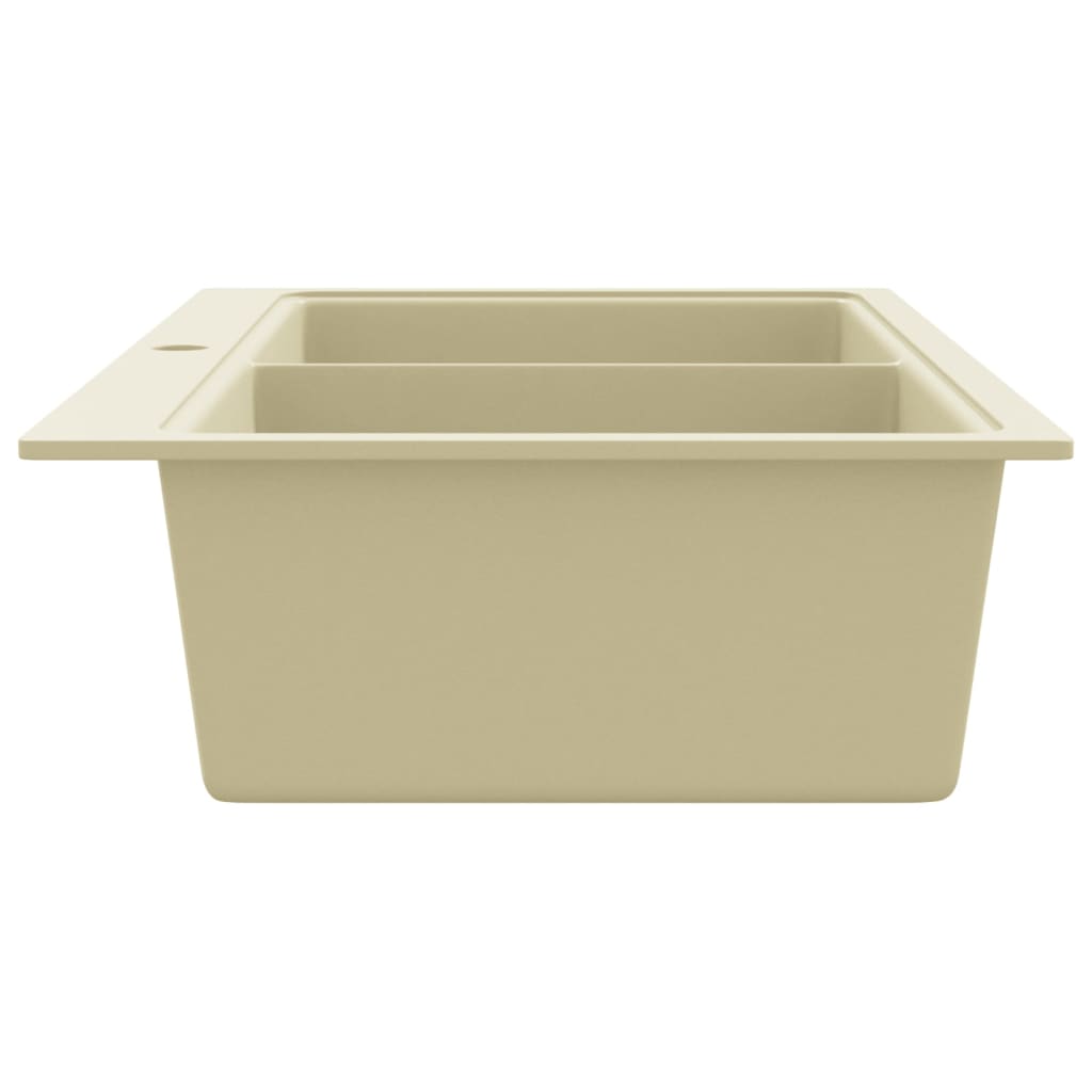 Granitspüle Doppelbecken Beige - Premium Küchenspülen & Spülbecken  - Just €318.03! Shop now at homesales4u