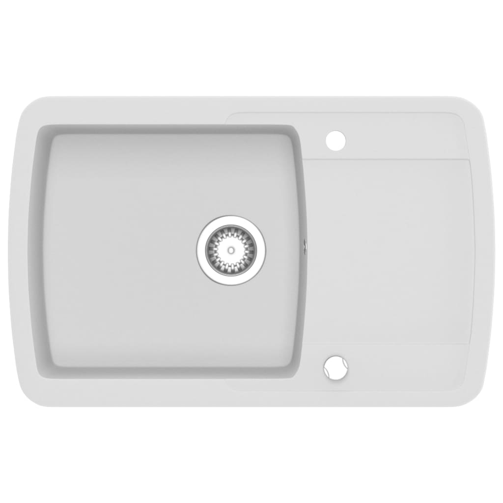 Granitspüle Einzelbecken Weiß - Premium Küchenspülen & Spülbecken  - Just €238.12! Shop now at homesales4u