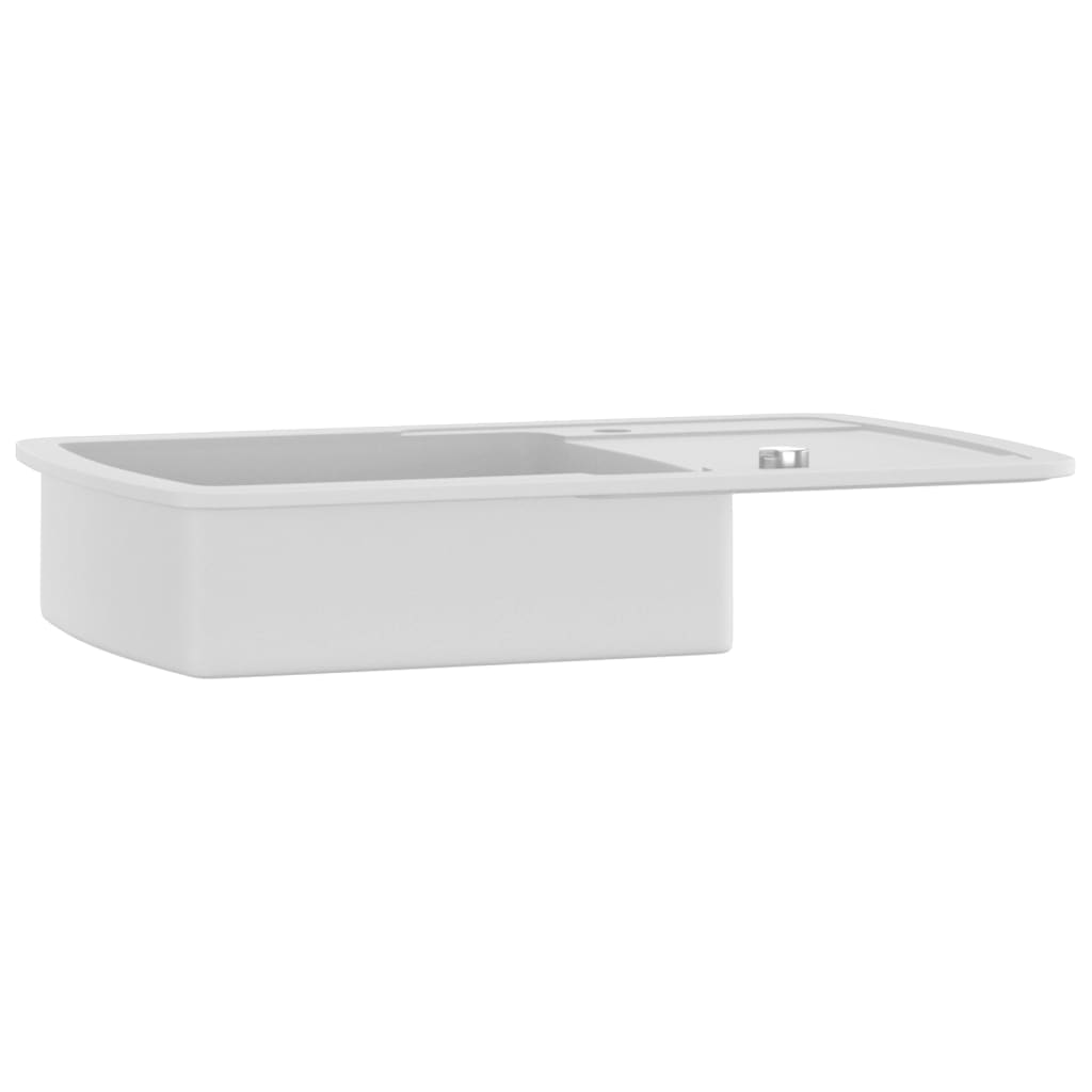 Granitspüle Einzelbecken Weiß - Premium Küchenspülen & Spülbecken  - Just €238.12! Shop now at homesales4u