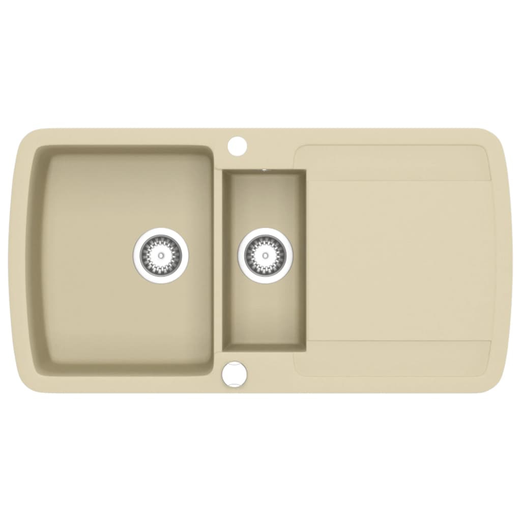Granitspüle Doppelbecken Beige - Premium Küchenspülen & Spülbecken  - Just €309.42! Shop now at homesales4u