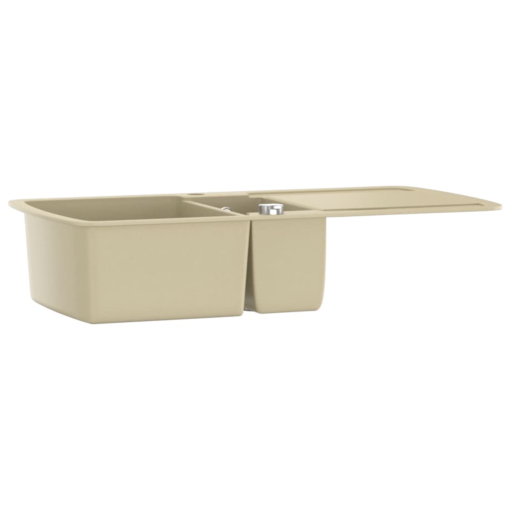 Granitspüle Doppelbecken Beige - Premium Küchenspülen & Spülbecken  - Just €309.42! Shop now at homesales4u
