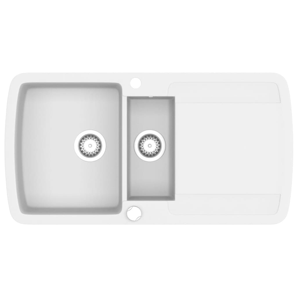 Granitspüle Doppelbecken Weiß - Premium Küchenspülen & Spülbecken  - Just €261.37! Shop now at homesales4u