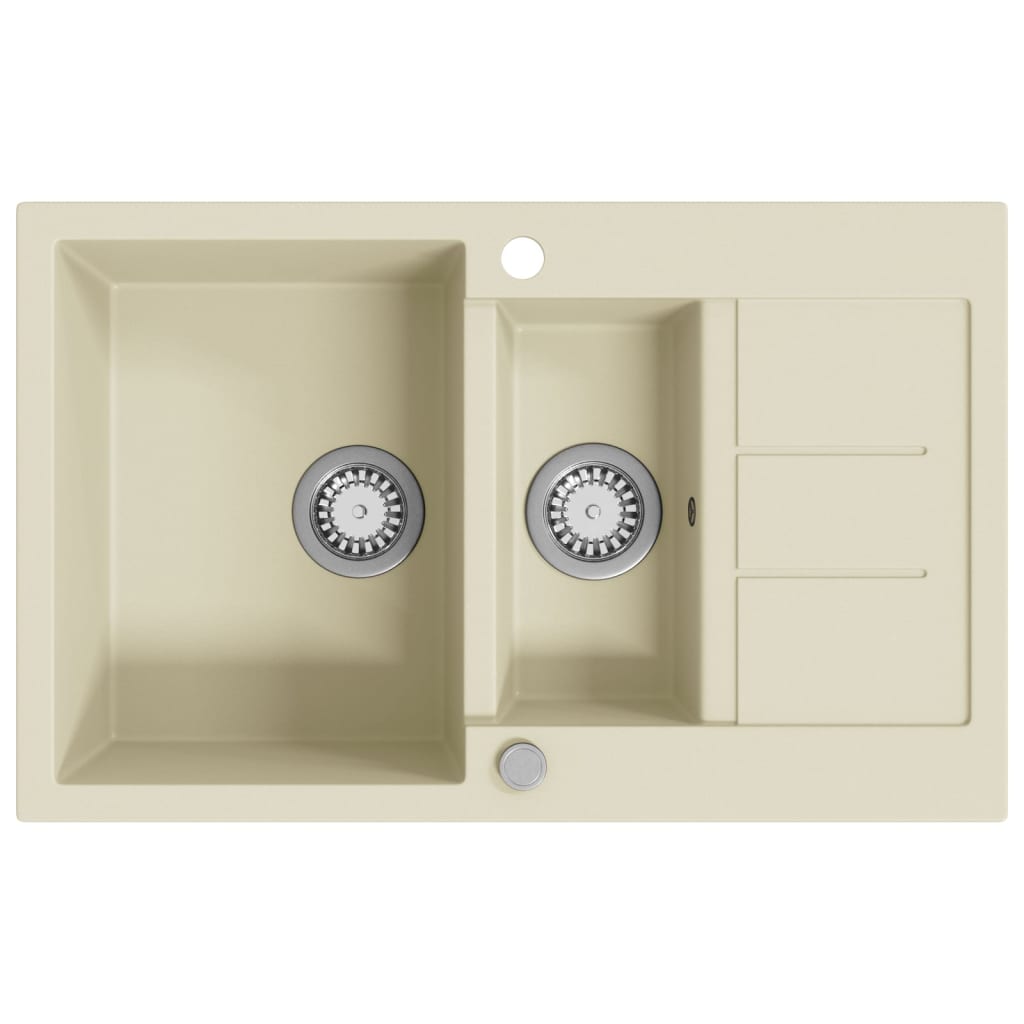 Granitspüle Doppelbecken Beige - Premium Küchenspülen & Spülbecken  - Just €232.52! Shop now at homesales4u