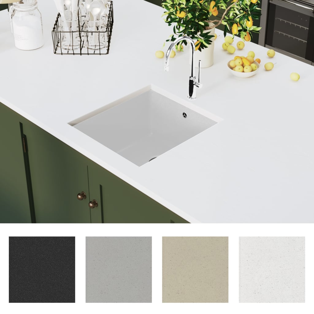 Granitspüle Einzelbecken Weiß - Premium Küchenspülen & Spülbecken  - Just €165.82! Shop now at homesales4u