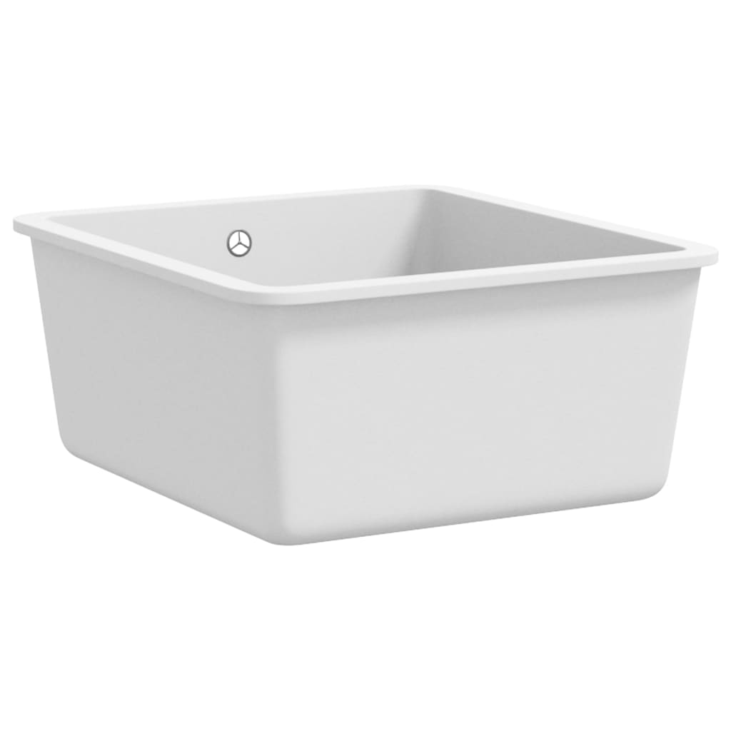 Granitspüle Einzelbecken Weiß - Premium Küchenspülen & Spülbecken  - Just €165.82! Shop now at homesales4u