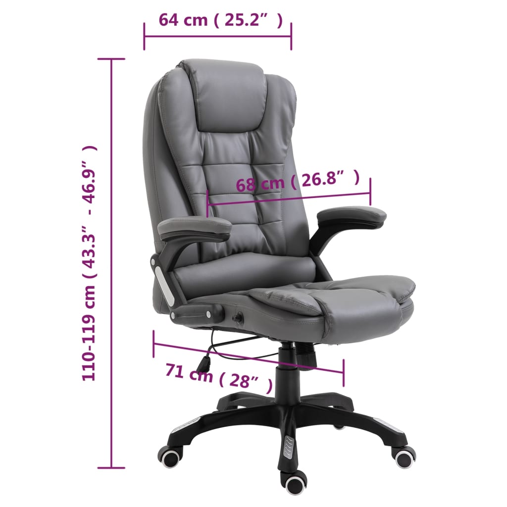 Bürostuhl Anthrazit Kunstleder - Premium Bürostühle  - Just €277.67! Shop now at homesales4u