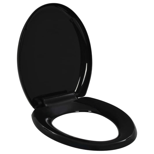 Toilettensitz mit Absenkautomatik und Quick-Release Schwarz - Premium Toilettensitze  - Just €32.44! Shop now at homesales4u