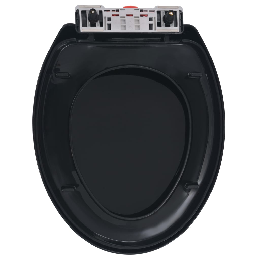 Toilettensitz mit Absenkautomatik und Quick-Release Schwarz - Premium Toilettensitze  - Just €32.44! Shop now at homesales4u