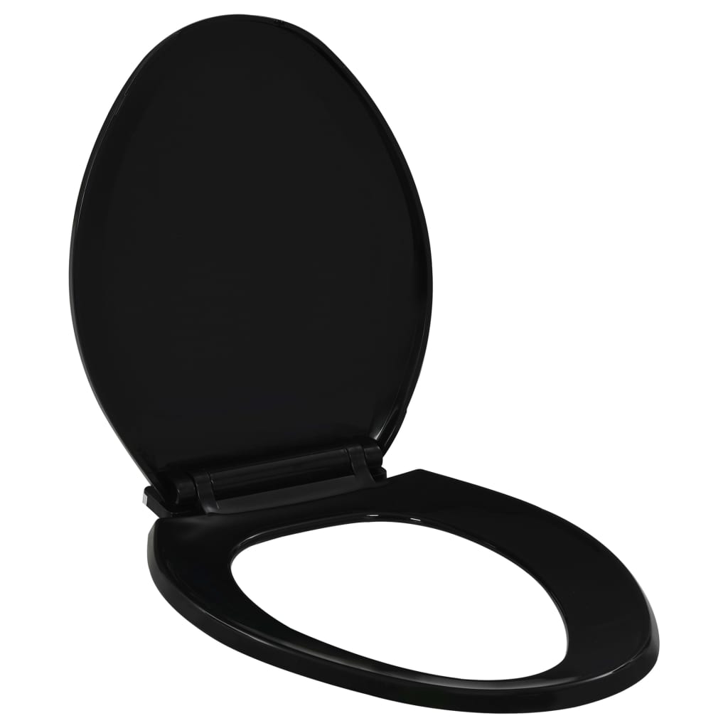 Toilettensitz mit Absenkautomatik und Quick-Release Schwarz - Premium Toilettensitze  - Just €30.74! Shop now at homesales4u