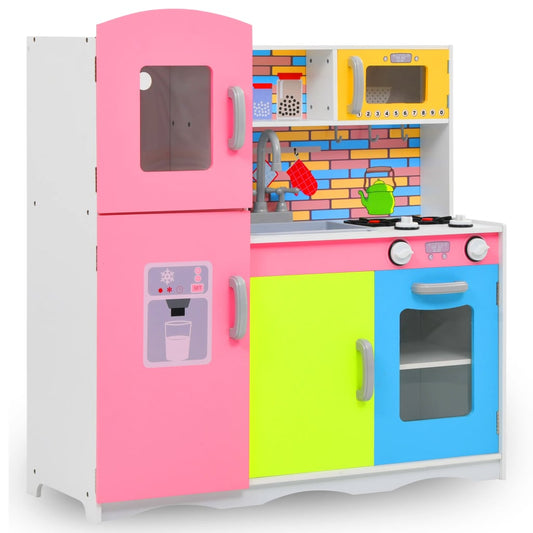 Kinderspielküche MDF 80 x 30 x 85 cm Mehrfarbig - Premium Spielzeug-Küchen & Spielzeug-Lebensmittel  - Just €138.29! Shop now at homesales4u
