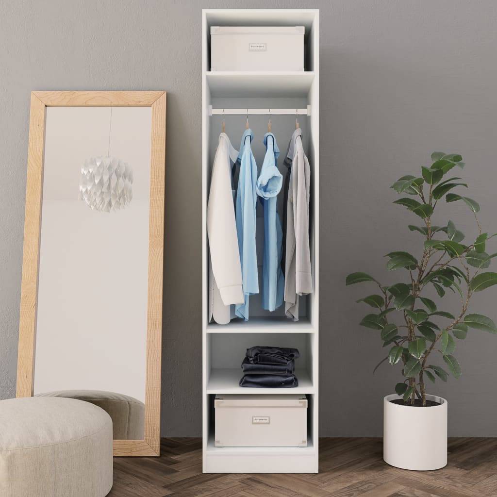 Kleiderschrank Weiß 50x50x200 cm Holzwerkstoff - Premium Kleiderschränke  - Just €153.48! Shop now at homesales4u