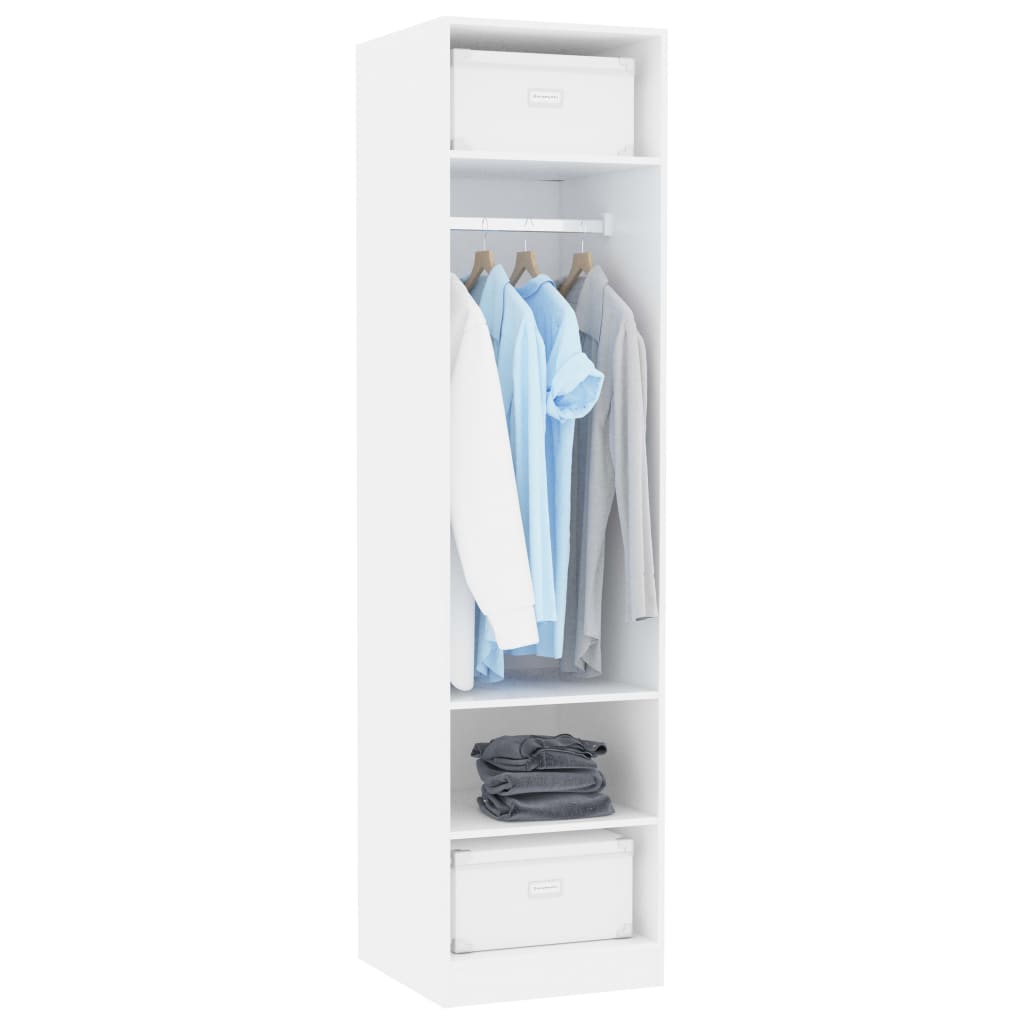 Kleiderschrank Weiß 50x50x200 cm Holzwerkstoff - Premium Kleiderschränke  - Just €153.48! Shop now at homesales4u