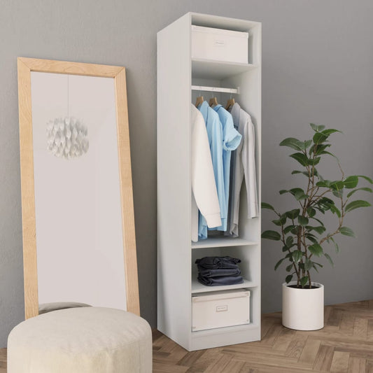 Kleiderschrank Weiß 50x50x200 cm Holzwerkstoff - Premium Kleiderschränke  - Just €153.48! Shop now at homesales4u