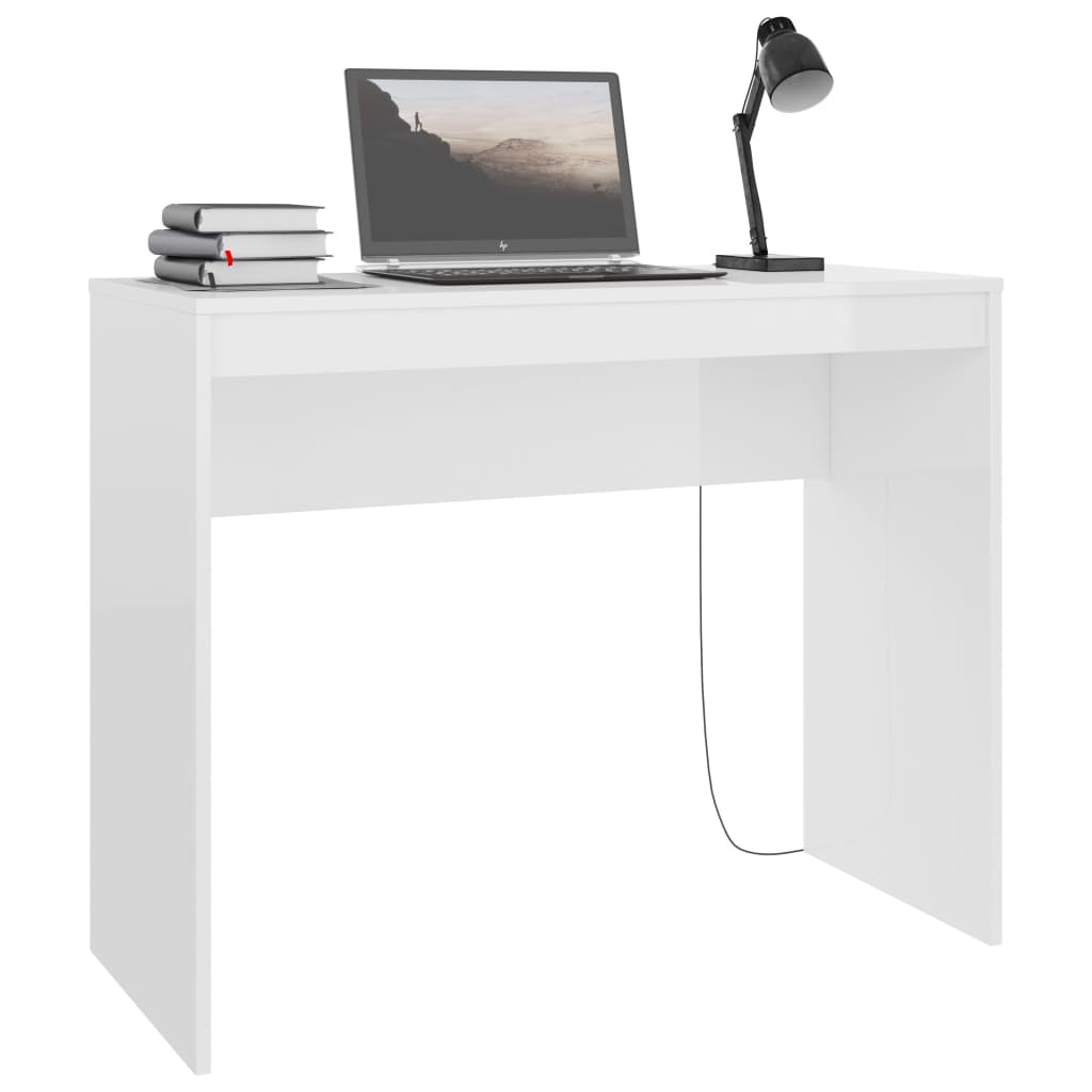 Schreibtisch Hochglanz-Weiß 90x40x72 cm Holzwerkstoff - Premium Schreibtische  - Just €59.29! Shop now at homesales4u