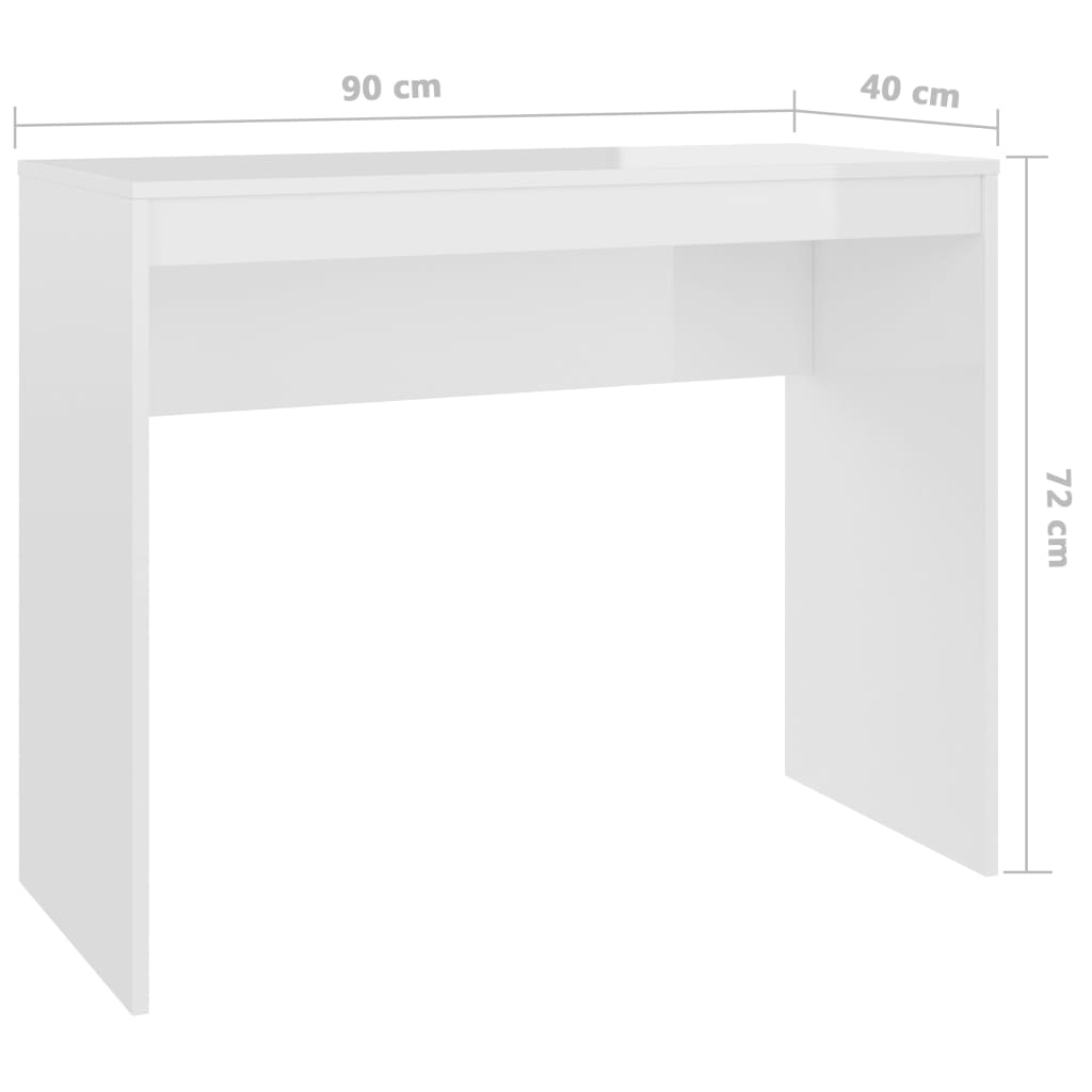 Schreibtisch Hochglanz-Weiß 90x40x72 cm Holzwerkstoff - Premium Schreibtische  - Just €59.29! Shop now at homesales4u