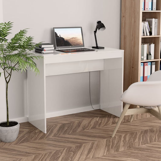 Schreibtisch Hochglanz-Weiß 90x40x72 cm Holzwerkstoff - Premium Schreibtische  - Just €59.29! Shop now at homesales4u