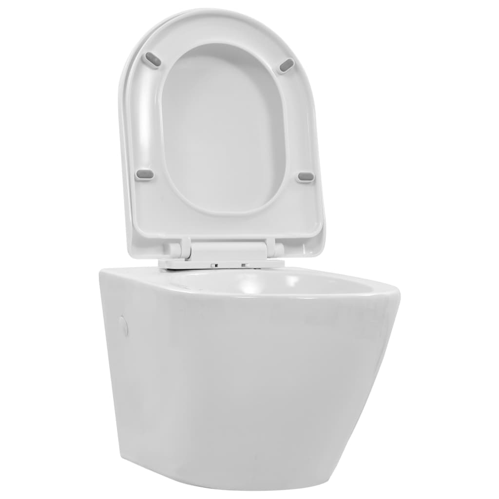 Wand-WC ohne Spülrand Keramik Weiß - Premium Toiletten  - Just €212.85! Shop now at homesales4u